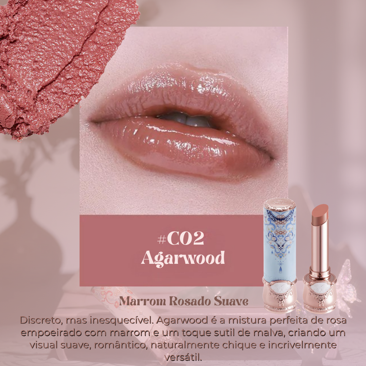 Batom Brilhante Butterfly Cloud com Acabamento Glossy