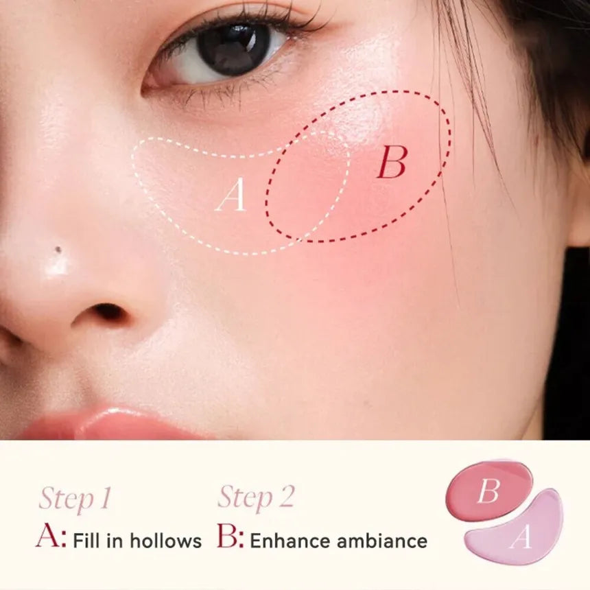 Joocyee Two-Color Cream Blusher – Duo Multifuncional para Bochechas e Lábios