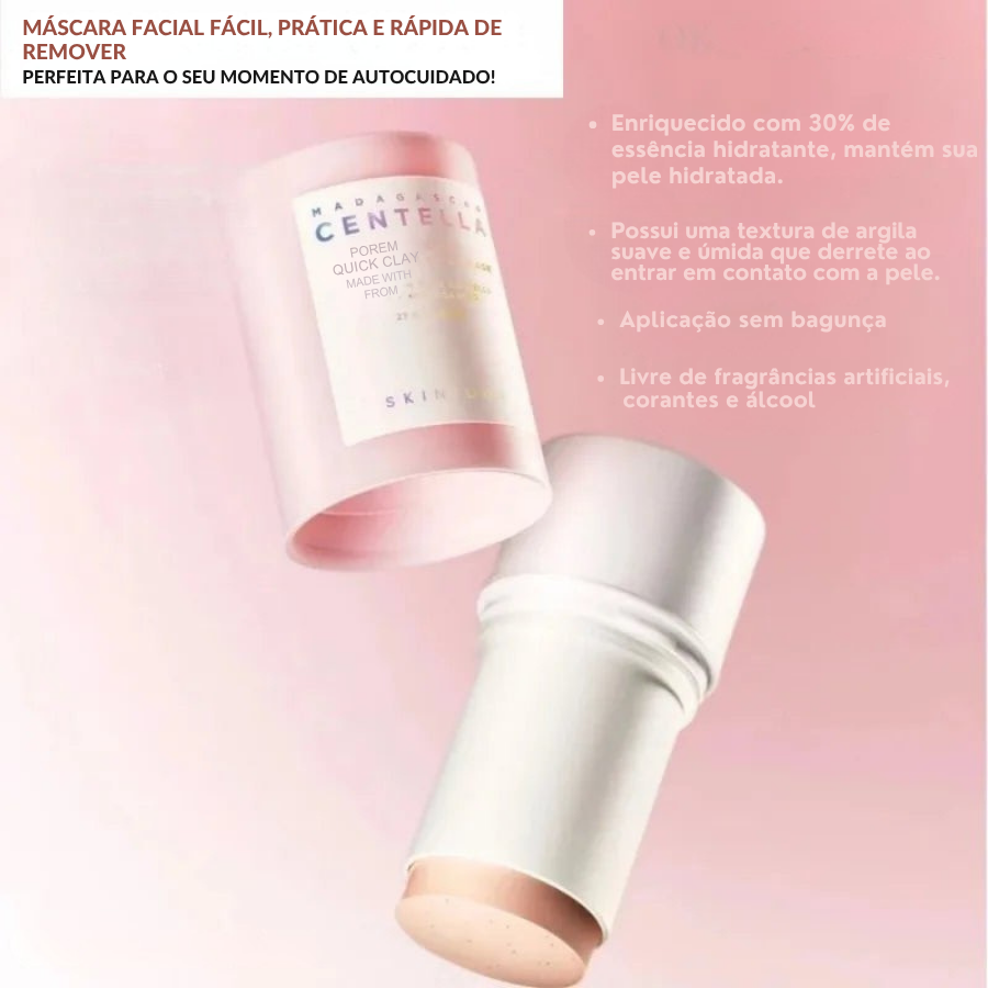 Centella Skincare – Kit com Tônico e Máscara Bastão de Argila Rosa