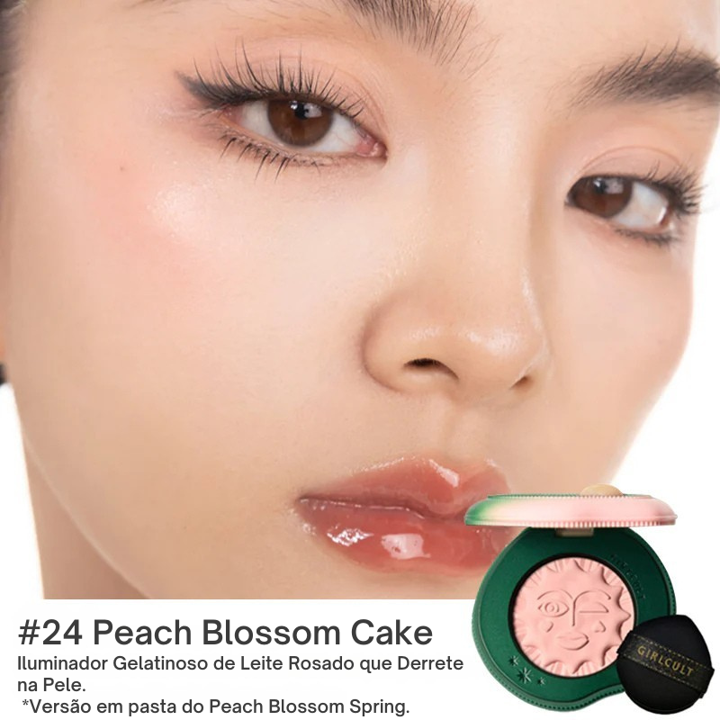 Blush Peach Series Girlcult Multiuso 3 em 1 (Blush, Sombra, Iluminador, Balm)