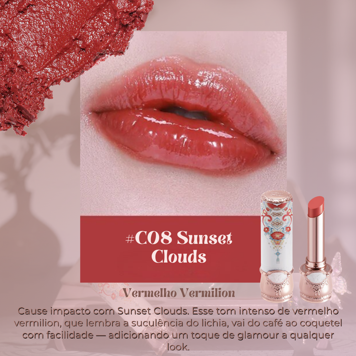 Batom Brilhante Butterfly Cloud com Acabamento Glossy