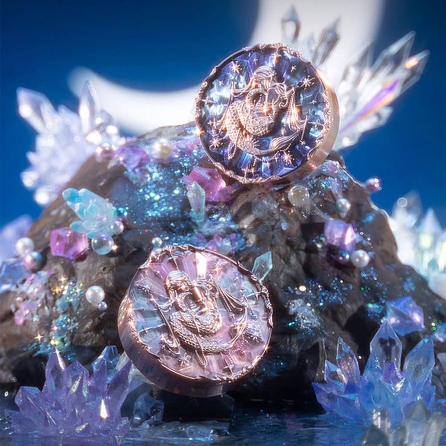 Pó Compacto Matte Flower Knows Moonlight Mermaid – Alta Fixação e Controle de Oleosidade