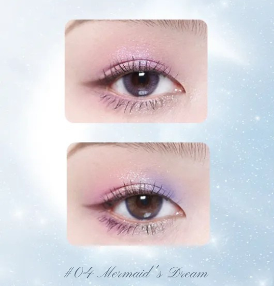 Moonlight Mermaid Palette – Flower Knows 5 Cores: Matte, Shimmer e Glitter com Efeito Camaleônico e Acabamento à Prova d’Água