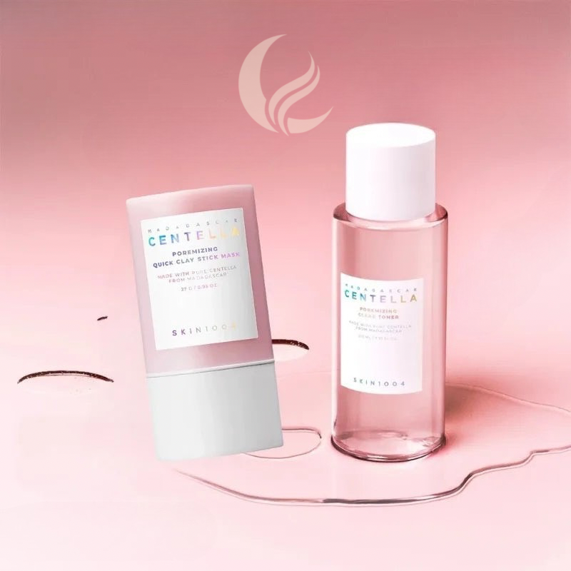 Centella Skincare – Kit com Tônico e Máscara Bastão de Argila Rosa