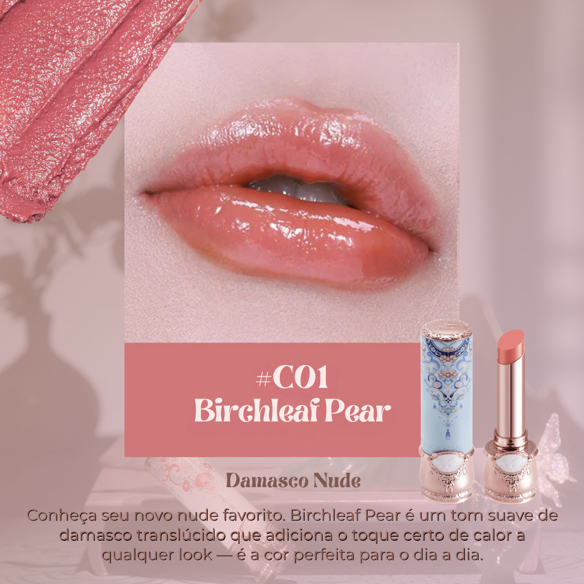 Batom Brilhante Butterfly Cloud com Acabamento Glossy