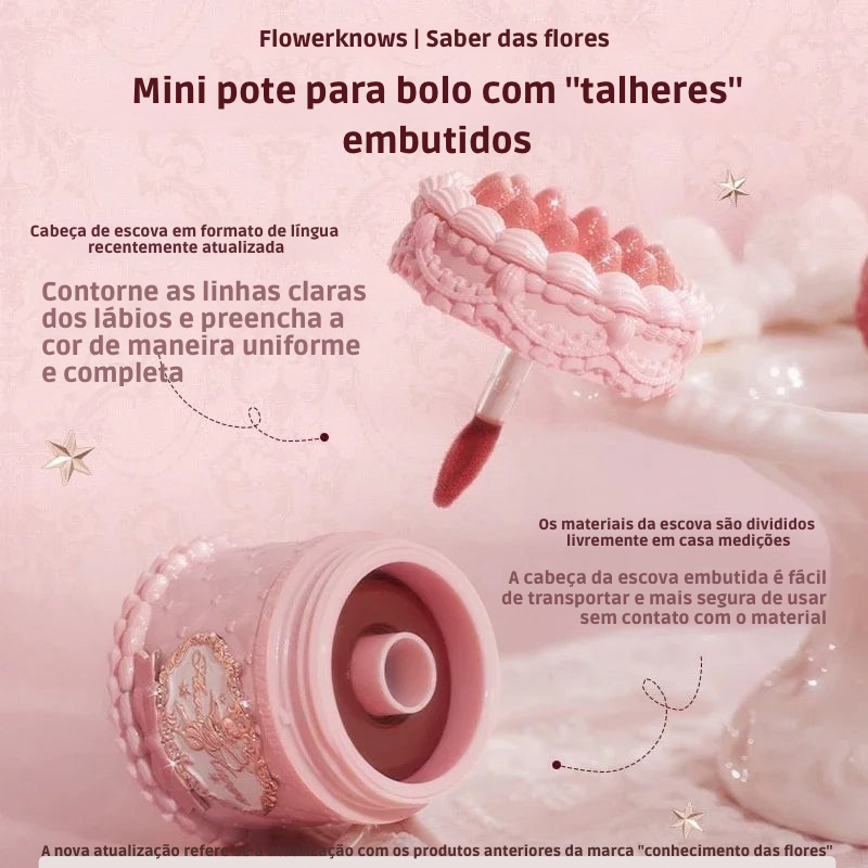 Batom Lip Cream Velvet Matte Strawberry Cupid - Flower Knows
