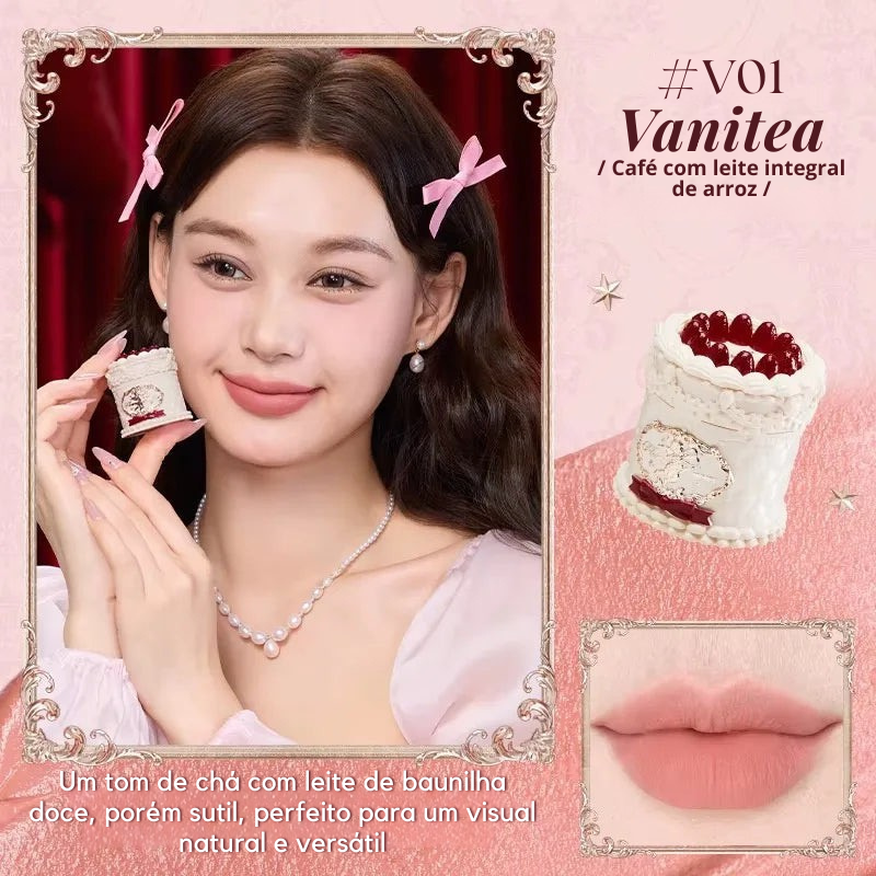 Batom Lip Cream Velvet Matte Strawberry Cupid - Flower Knows