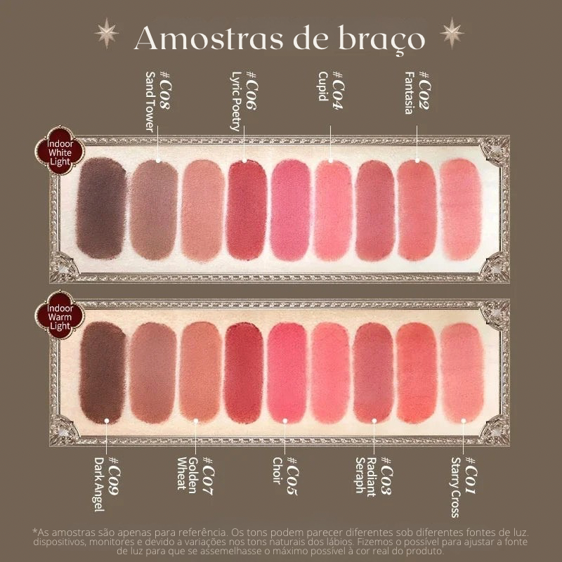 Batom Matte Velvet com Vitamina E Flower Knows Little Angel | Longa Duração & Vegano