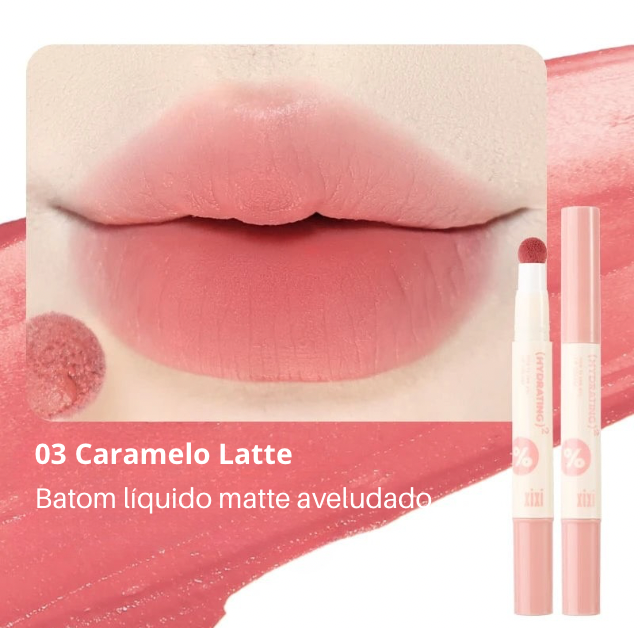 Batom Líquido Matte Twilight Mousse XIXI – Textura Aérea e Toque Aveludado
