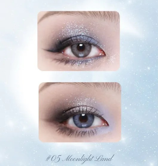 Moonlight Mermaid Palette – Flower Knows 5 Cores: Matte, Shimmer e Glitter com Efeito Camaleônico e Acabamento à Prova d’Água