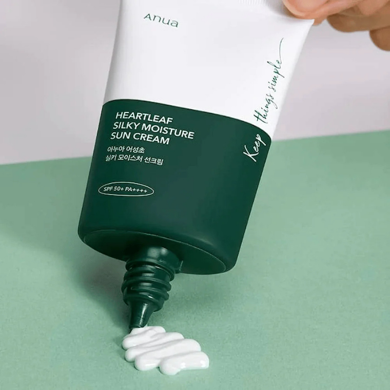 Protetor Solar Hidratante Sedoso com Extrato de Heartleaf da Anua