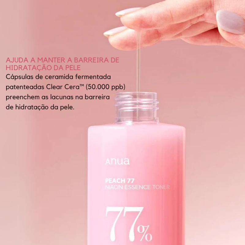 Tônico Essência Niacin Peach 77% da Anua
