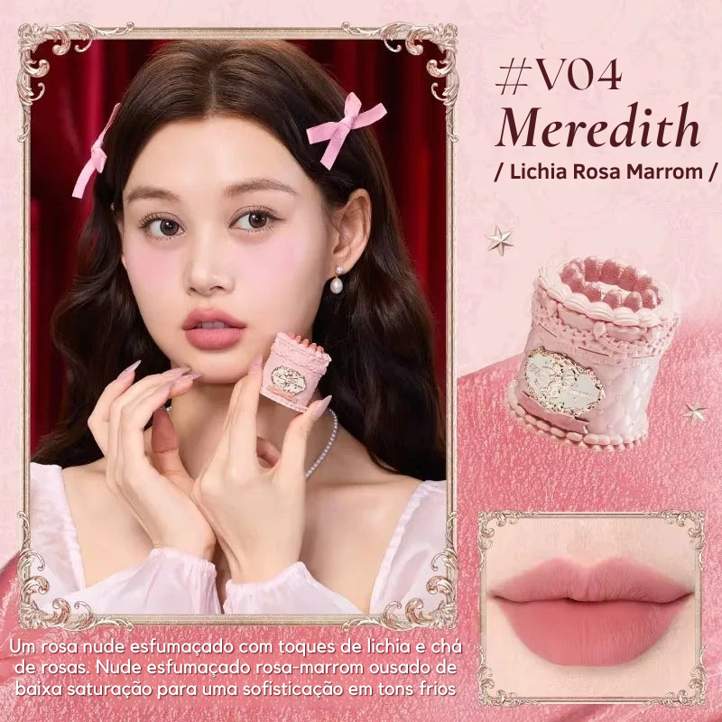 Batom Lip Cream Velvet Matte Strawberry Cupid - Flower Knows