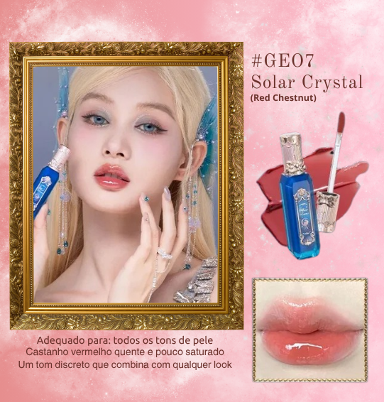 Gloss Labial Moonlight Mermaid Flower Knows – Brilho Espelhado Hidratante com Vitamina E