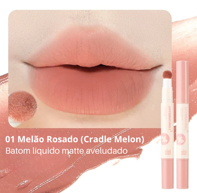 Batom Líquido Matte Twilight Mousse XIXI – Textura Aérea e Toque Aveludado