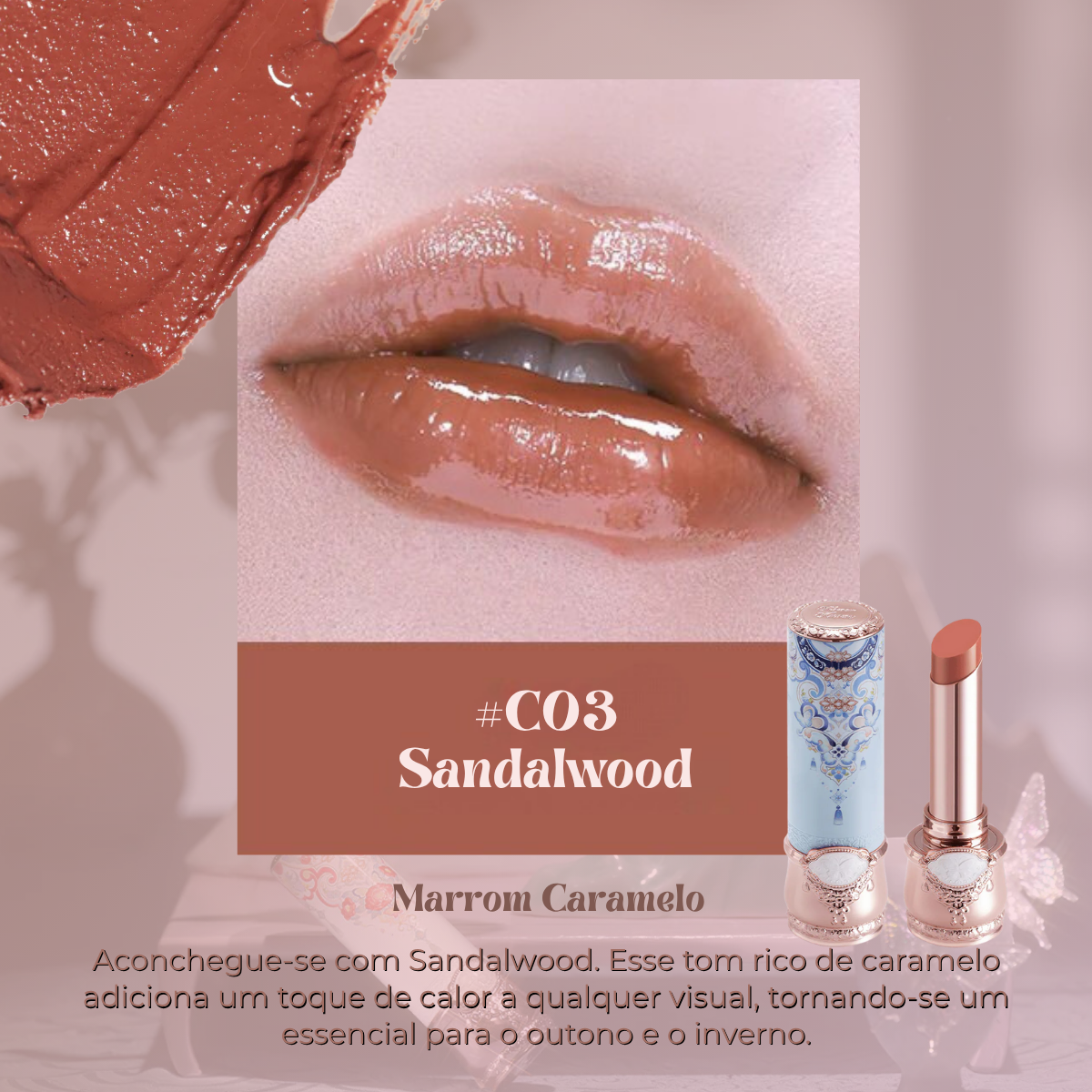 Batom Brilhante Butterfly Cloud com Acabamento Glossy