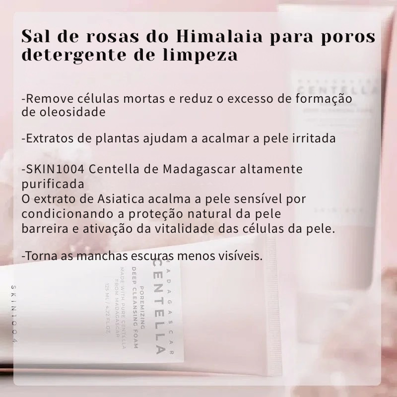 Kit Completo de Skincare Coreana com centella asiática e sal rosa
