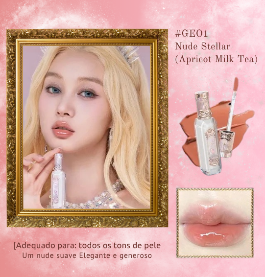 Gloss Labial Moonlight Mermaid Flower Knows – Brilho Espelhado Hidratante com Vitamina E