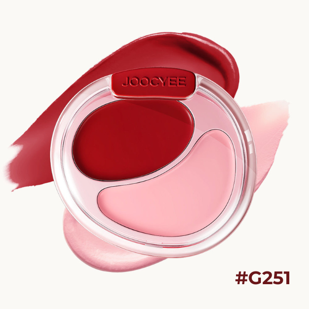Joocyee Two-Color Cream Blusher – Duo Multifuncional para Bochechas e Lábios