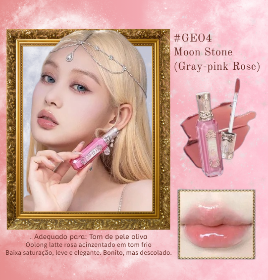 Gloss Labial Moonlight Mermaid Flower Knows – Brilho Espelhado Hidratante com Vitamina E