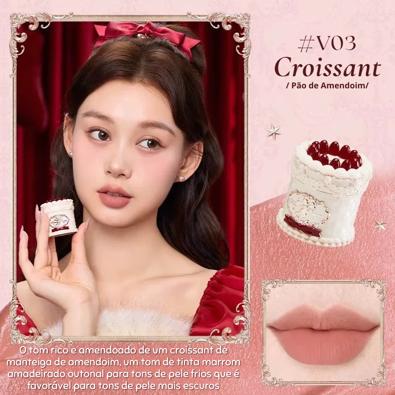 Batom Lip Cream Velvet Matte Strawberry Cupid - Flower Knows