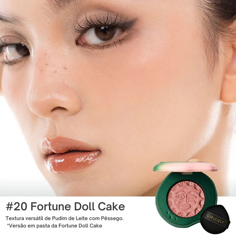 Blush Peach Series Girlcult Multiuso 3 em 1 (Blush, Sombra, Iluminador, Balm)
