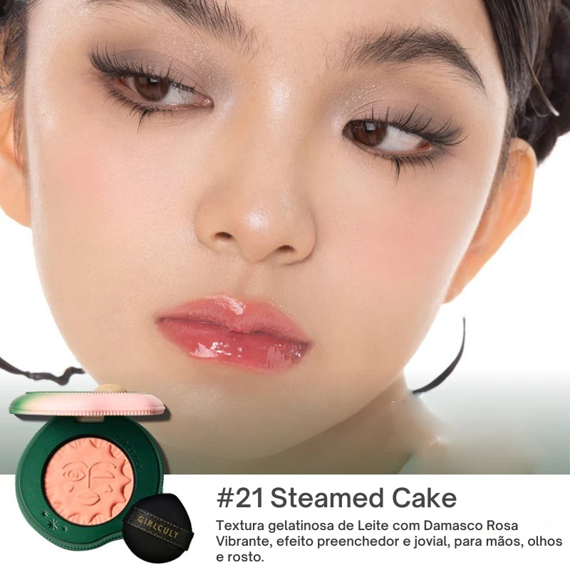 Blush Peach Series Girlcult Multiuso 3 em 1 (Blush, Sombra, Iluminador, Balm)