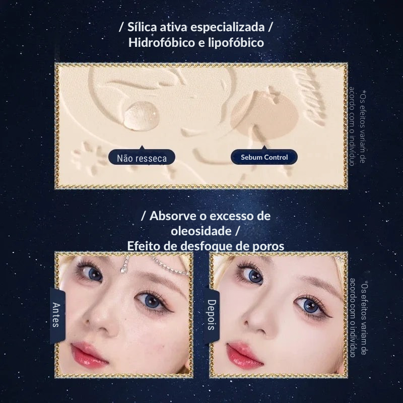 Pó Compacto Matte Flower Knows Moonlight Mermaid – Alta Fixação e Controle de Oleosidade