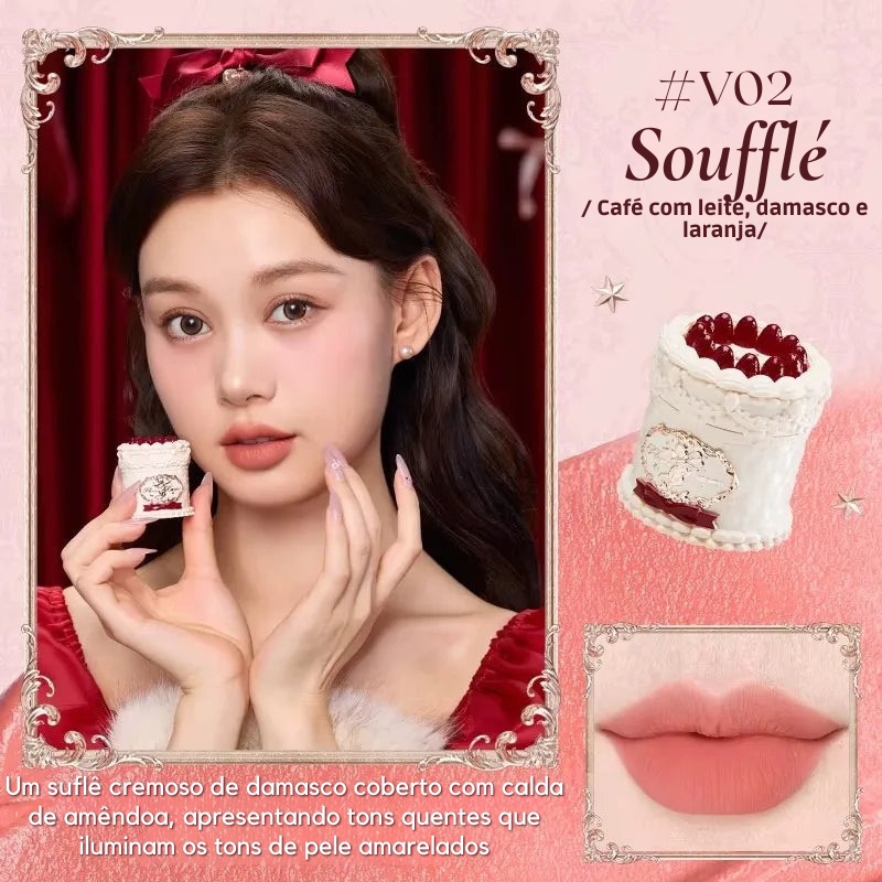 Batom Lip Cream Velvet Matte Strawberry Cupid - Flower Knows