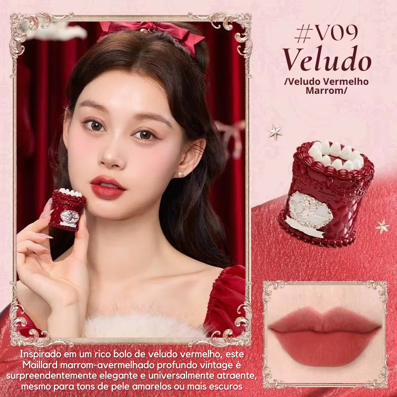Batom Lip Cream Velvet Matte Strawberry Cupid - Flower Knows