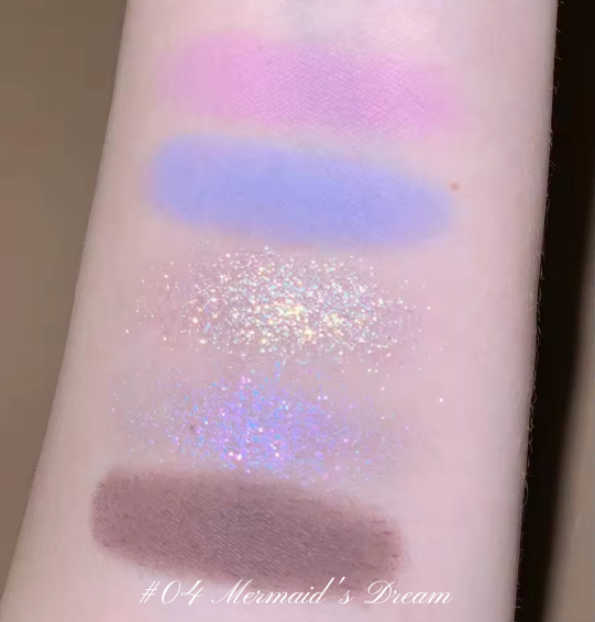 Moonlight Mermaid Palette – Flower Knows 5 Cores: Matte, Shimmer e Glitter com Efeito Camaleônico e Acabamento à Prova d’Água