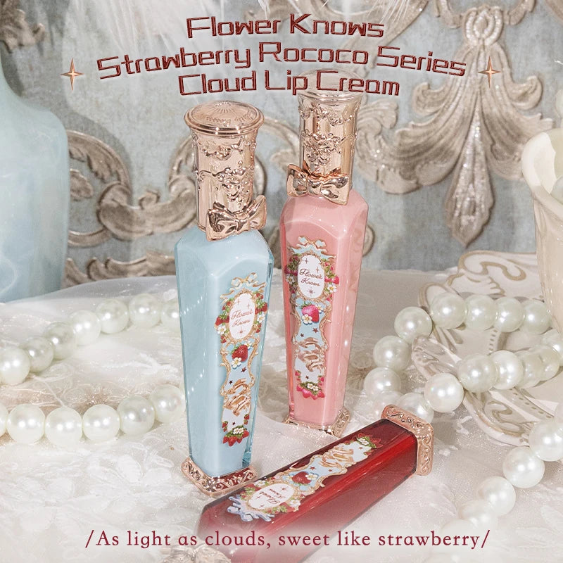 Flower Knows Strawberry Rococo Cloud Lip Cream – Lip Tint Velvet com Efeito Nuvem