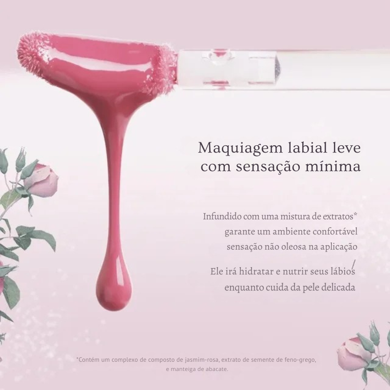 Lip Balm Gloss com Filme Protetor Flower Knows Midsummer Fairytales | Efeito Brilho Natural e Hidratação Profunda