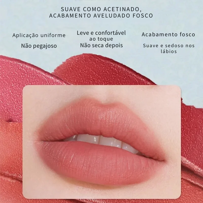 Batom Matte Cremoso com Núcleo de Vitamina E da Flower Knows Never’s Shop | Vegano & Hidratante