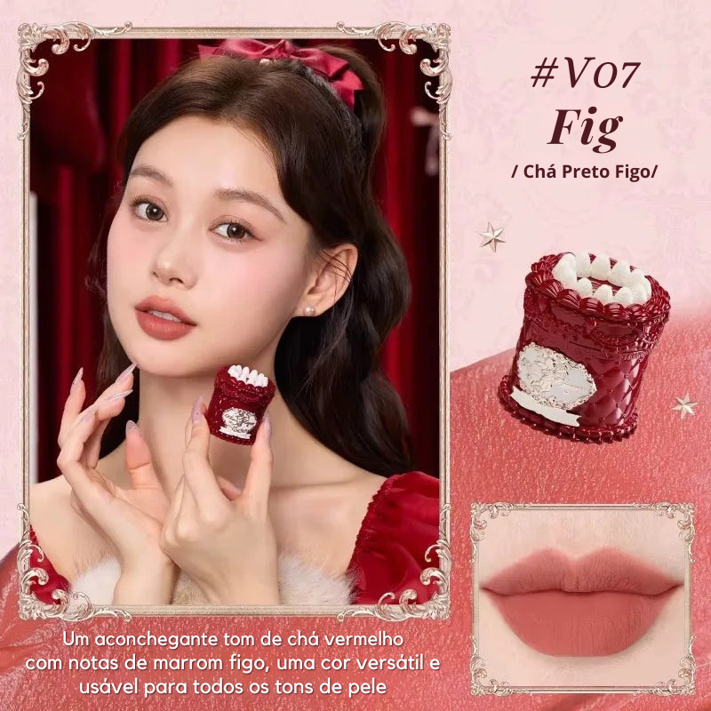Batom Lip Cream Velvet Matte Strawberry Cupid - Flower Knows