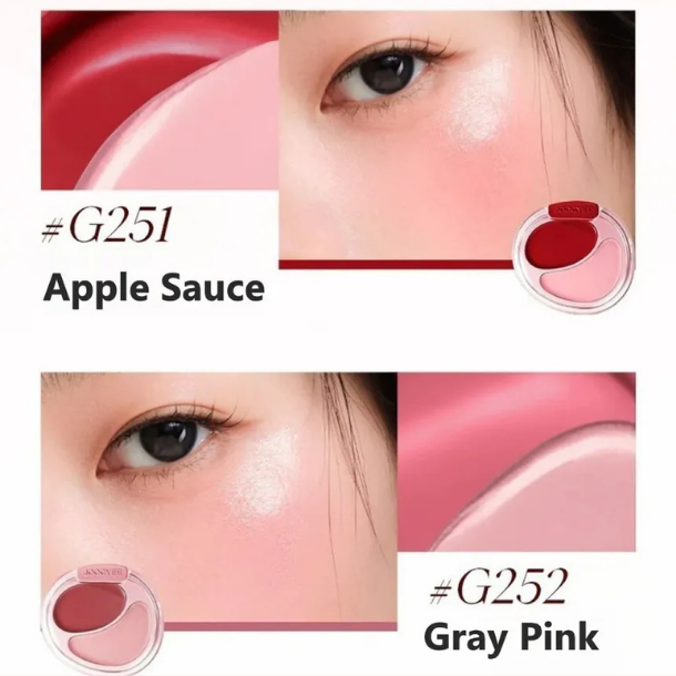 Joocyee Two-Color Cream Blusher – Duo Multifuncional para Bochechas e Lábios