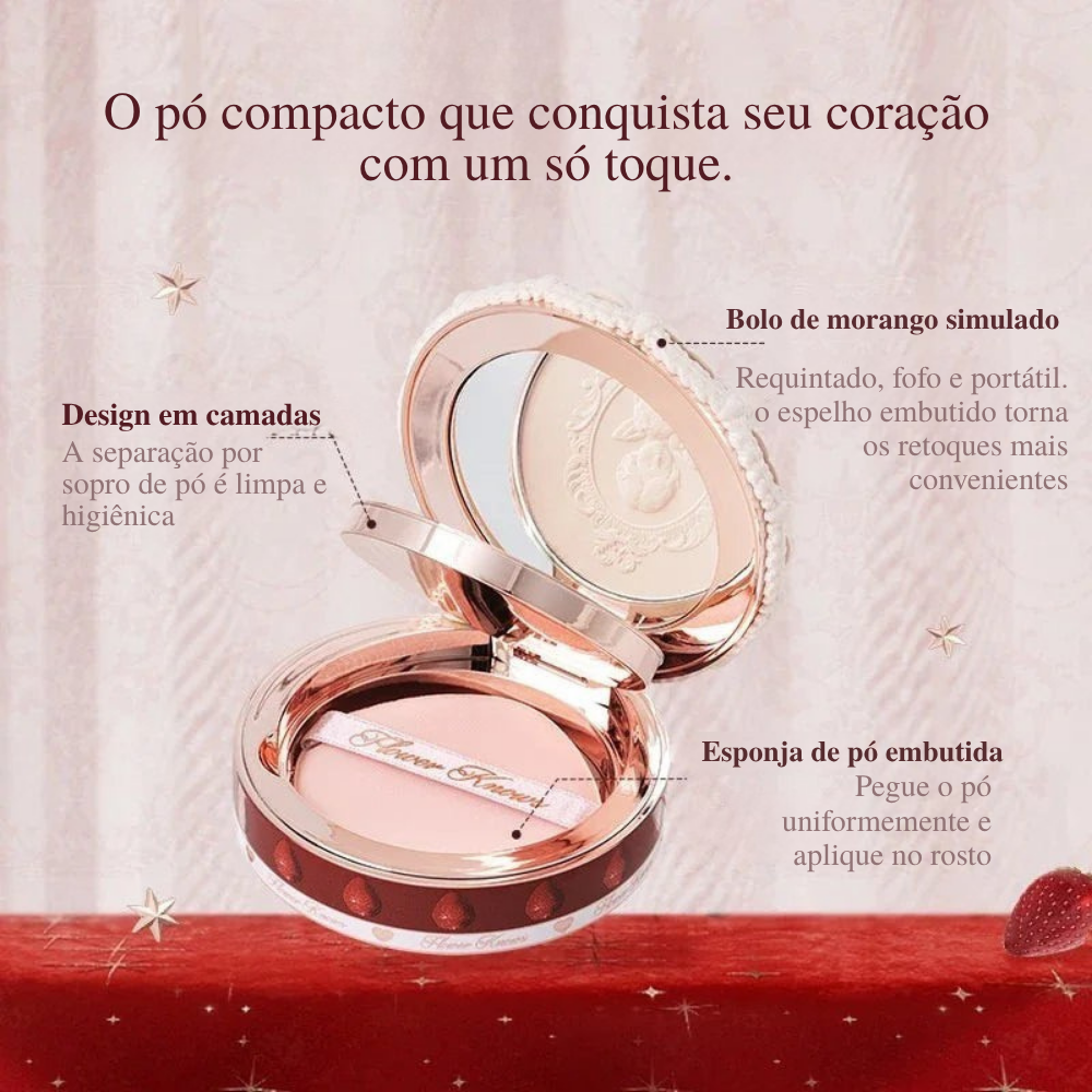Pó Compacto Strawberry Cupid - Flower Knows