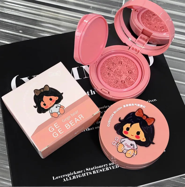 Gege Bear Air Cushion Blusher – Blush Compacto com Puff | Edição Colecionável