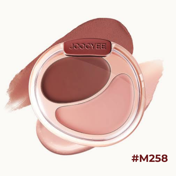 Joocyee Two-Color Cream Blusher – Duo Multifuncional para Bochechas e Lábios