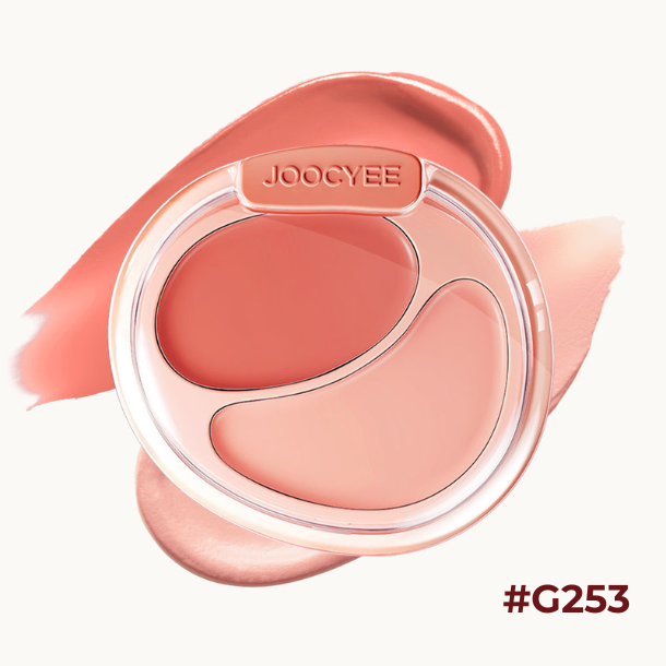 Joocyee Two-Color Cream Blusher – Duo Multifuncional para Bochechas e Lábios