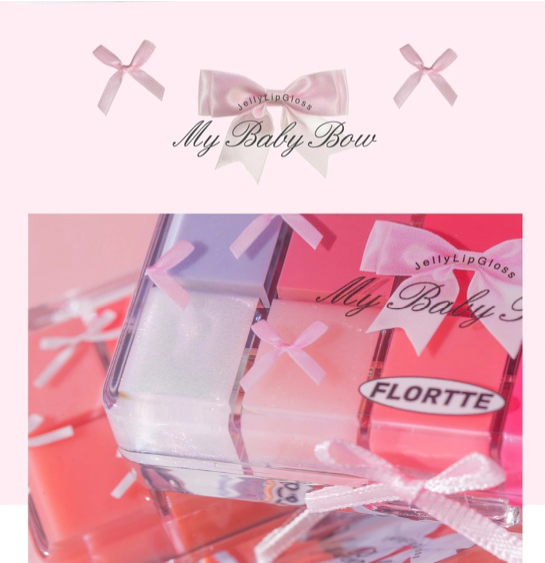 Paleta de Gloss Labial FLORTTE Peng Princess Jelly – 10 Cores Hidratantes