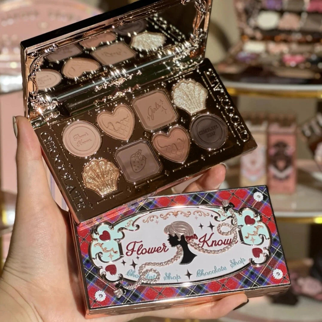 Flower Knows Chocolate Shop – Paleta de Sombras 8 Cores