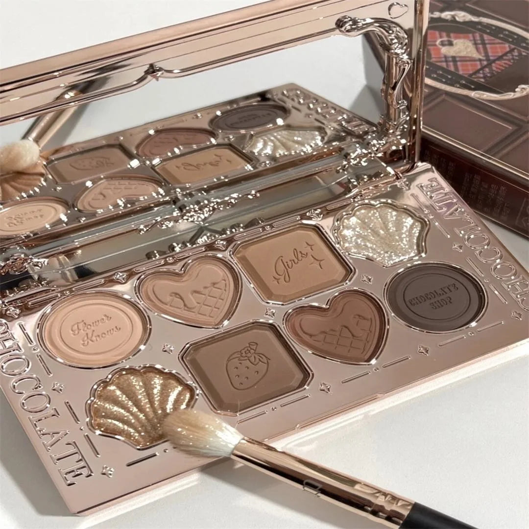 Flower Knows Chocolate Shop – Paleta de Sombras 8 Cores
