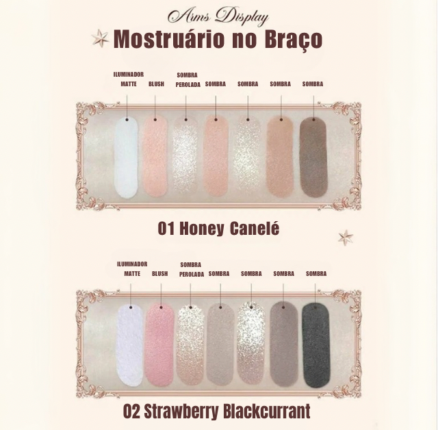 Paleta Strawberry Cupid by Flower Knows – Sombras & Blush com Acabamentos Matte e Shimmer