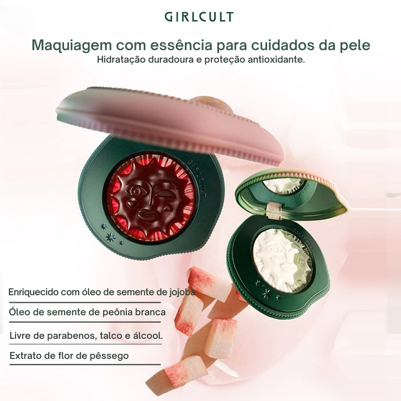 Blush Peach Series Girlcult Multiuso 3 em 1 (Blush, Sombra, Iluminador, Balm)