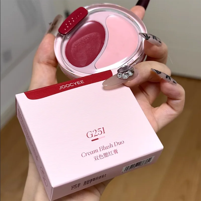 Joocyee Two-Color Cream Blusher – Duo Multifuncional para Bochechas e Lábios