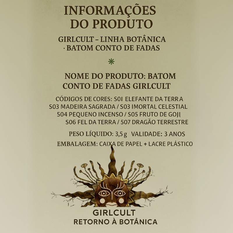 Batom da Girlcult Matte & Glossy - Retorno a Botânica