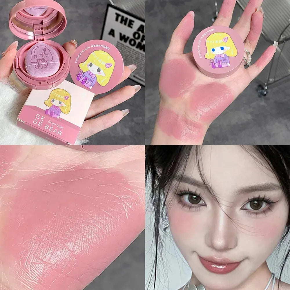 Gege Bear Air Cushion Blusher – Blush Compacto com Puff | Edição Colecionável