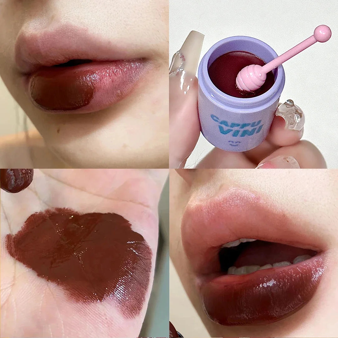 Bálsamo Labial Tintado Cappunivi Milk Tea Cup – Jelly Lip Balm com Aplicador, Hidratação e Cor Natural