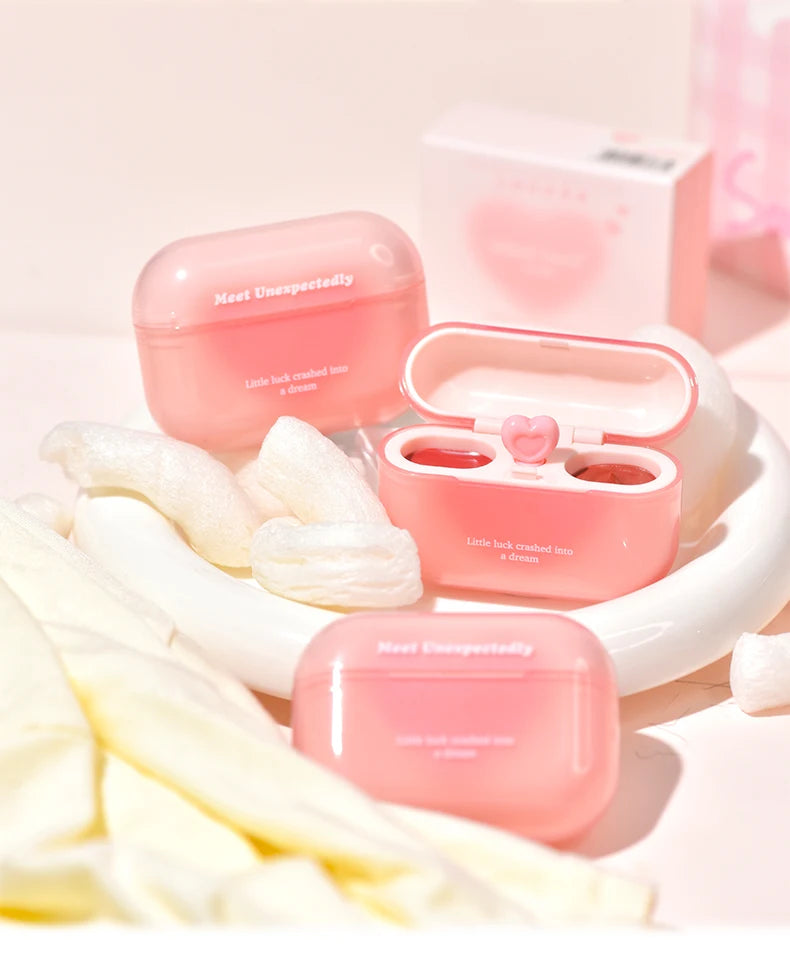 Gloss Labial Duplo GOGO TALES airpods – Efeito Vidro com Conforto de Manteiga